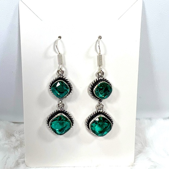 Apatite 925 Earrings - Picture 1 of 3